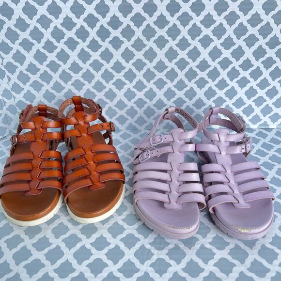 Wonder Nation Set of 2 Gladiator Sandals Size 11 Toddler Pre-Loved - Picture 1 of 9